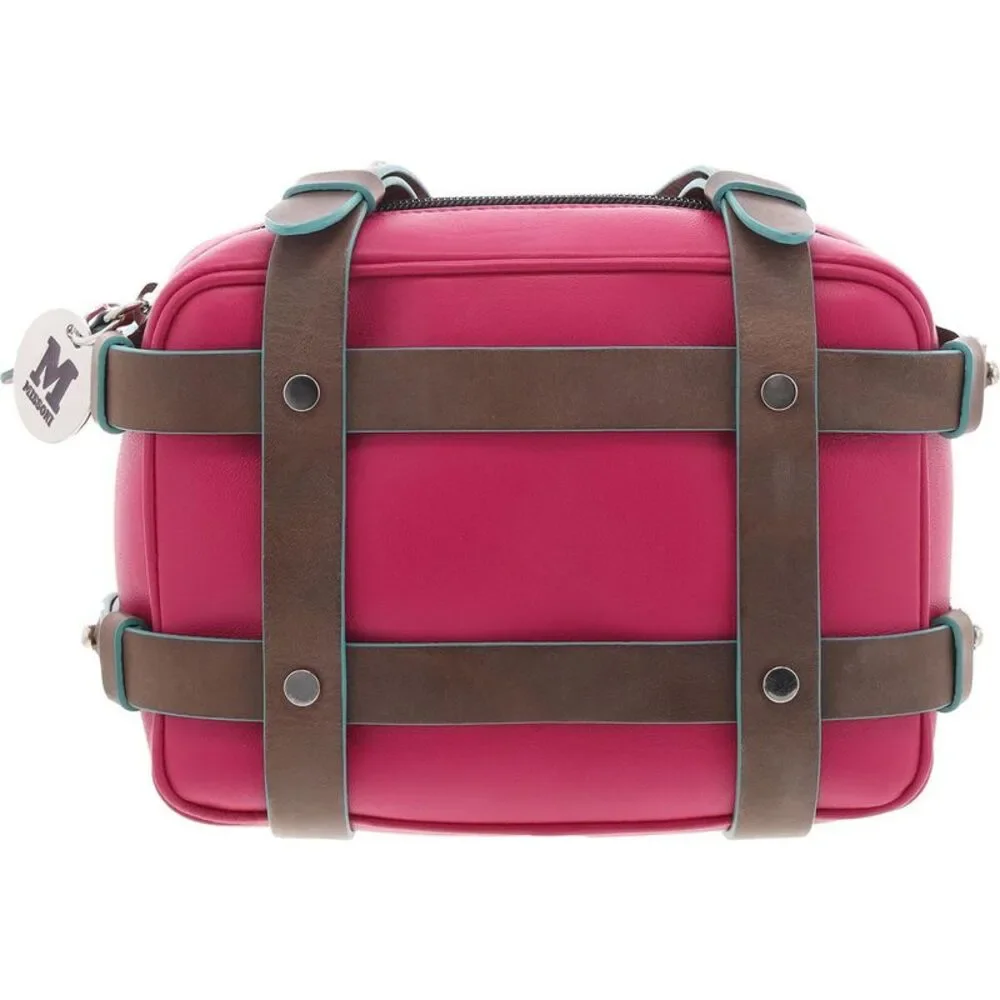 M by Missoni Pink Shoulder Bag with Leather Accents
